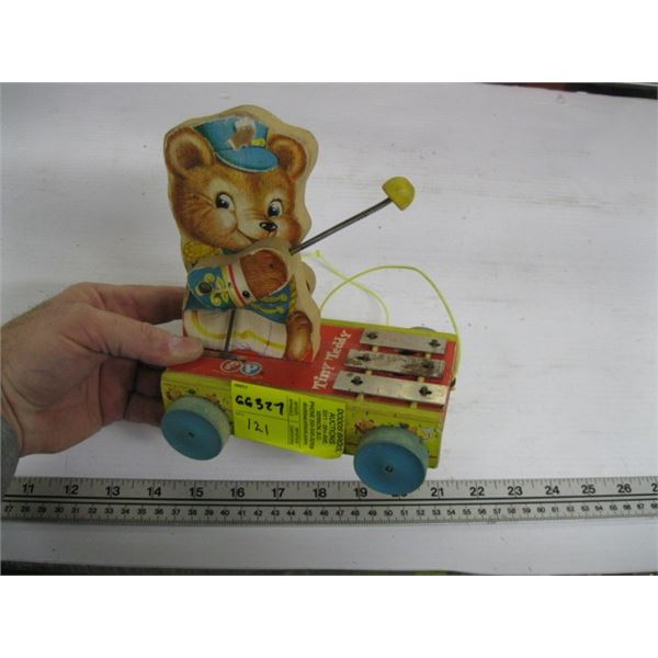 TINY TEDDY WOODEN FISHER PRICE TOY