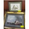 Image 1 : FRAMED PRINT OF THE O'KEEFE RANCH CHURCH & A FRAMED PHOTO OF THE COWS & WINDMILL