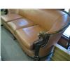 Image 2 : HEAVILY CARVED SOFA WITH SNAKEHEAD ENDS & WOOD TRIM