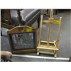 Image 1 : SMALL TABLETOP EASEL & WOODEN WALL HANGING
