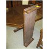 Image 3 : OAK HEXAGON SINGLE PEDASTEL DINING TABLE WITH 2 LEAVES