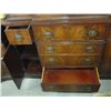Image 2 : MAHOGANY DUNCAN PHYFE GLASS DOORED CHINA CABINET WITH LOWER STORAGE