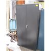 Image 1 : BLACK 2 DOOR STORAGE CABINET