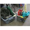 Image 1 : 2 BINS OF MISC. MOP BUCKET, GLASS SQUEEGEES, ETC.