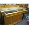 Image 2 : 2 DRAWER 3 DOOR SIDEBOARD WITH TRIPLE BEVELLED EDGE MIRROR, NEEDS TOP