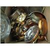 Image 2 : BOX OF ASST. COPPER POTS & PANS
