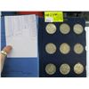Image 1 : DOLLAR COIN BOOK, 17 PRE-1968 CANADIAN COINS AS WELL AS SOME AMERICAN COINS