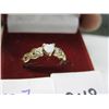 Image 2 : LADIES 10KT GOLD RING W/HEART STONE, SZ 7, SZ 7