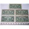 Image 2 : 5 1937 CANADIAN $1 BILLS