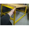 Image 2 : HEAVY METAL LEGGED WOOD TOPPED COFFEE TABLE