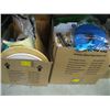 Image 1 : 2 BOXES OF MISC. RACKS, STAINLESS CONTAINERS, CUTTING BOARDS, ETC.