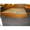 Image 1 : TEAK QUEEN SIZE BEDRAME WITH MOUNTED NIGHTSTANDS