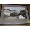 Image 1 : FRAMED PRINT, THE OCEAN & ROCKS, BY BRAD PIATKA