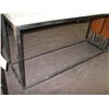 Image 2 : WOOD TOPPED METAL FRAMED BENCH OR TABLE, INDUSTRIAL LOOK