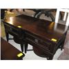 Image 2 : LG. SET OF DARK WOOD COFFEE & END TABLES WITH DRAWERS