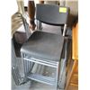 Image 1 : SET OF 4 BLACK STACKING STOOLS