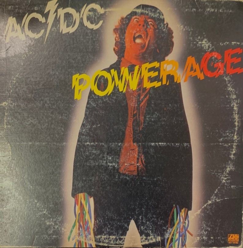 Signed AC/DC Powerage Album Cover