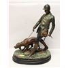 ENGLISH HUNTER BRONZE STATUE 22"