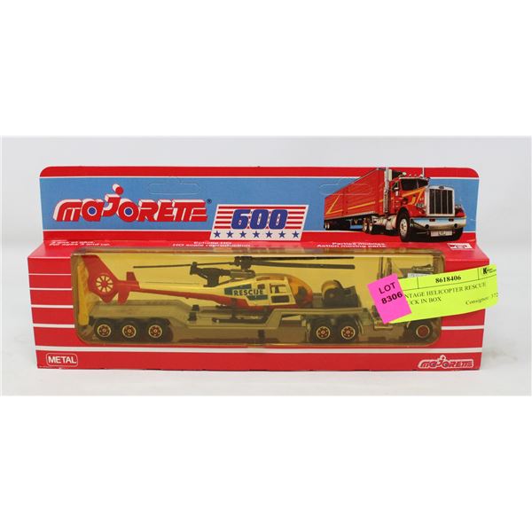 VINTAGE HELICOPTER RESCUE TRUCK IN BOX