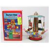 Image 1 : TETRO TIN ROCKET RIDE CAROUSEL TOY IN BOX