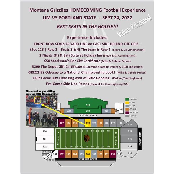 Griz Homecoming Game Day Package