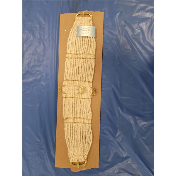 Handwoven Mohair Cinch, brass hardware