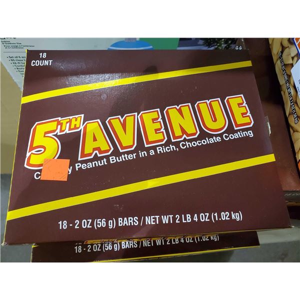 5th Avenue Crunchy Peanut Butter, Chocolate Coated Candy Bars (18 x 56g)