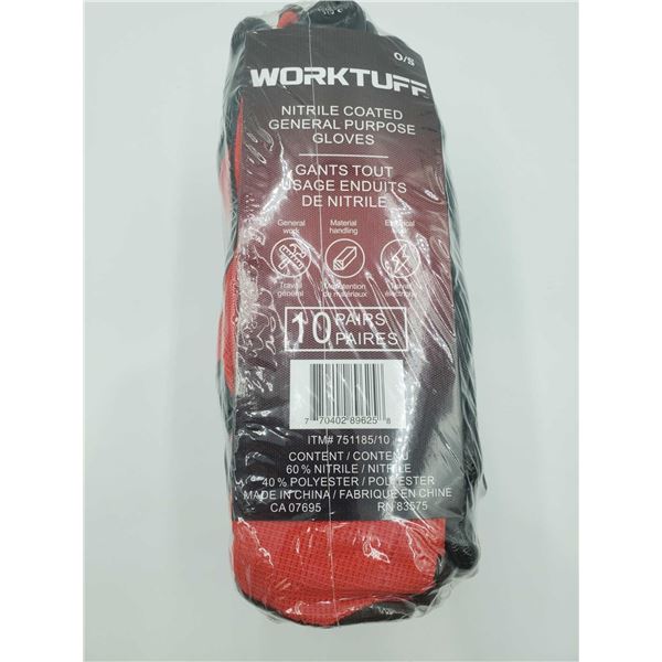 Worktuff Nitrile Coated General Purpose Gloves (10prs)