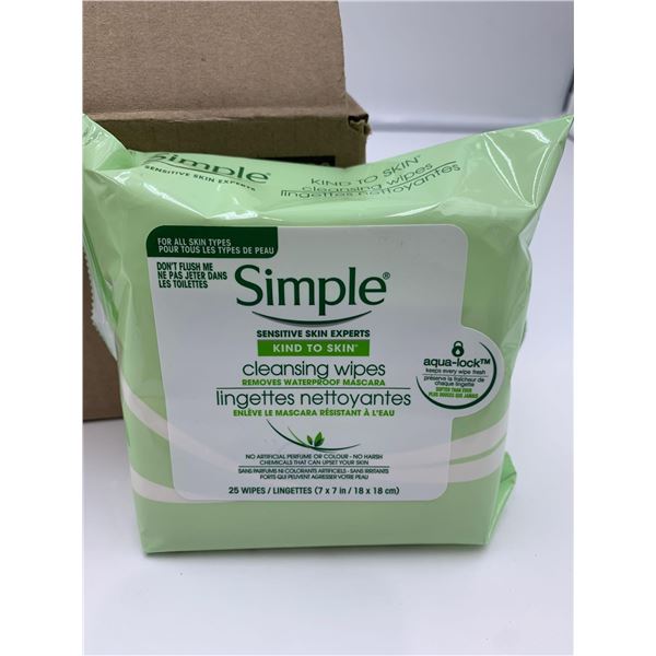 Simple Makeup Cleansing Wipes (5 x 25)