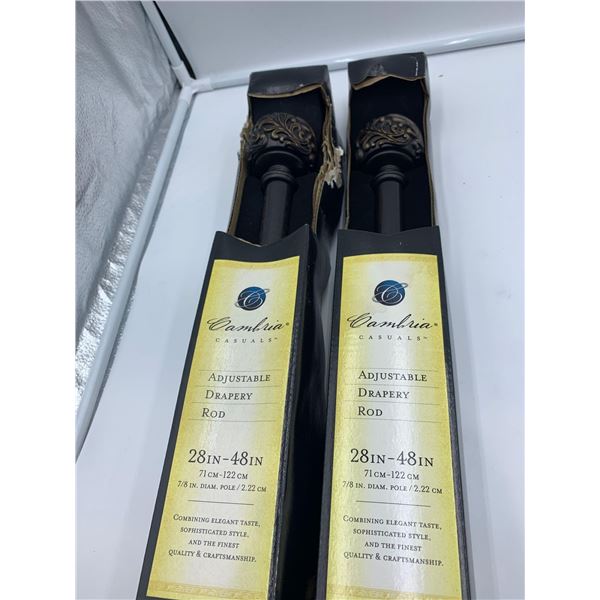 Cambria Adjustable Drapery Rod (2- 28in to 48in)