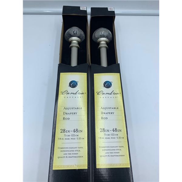 Cambria Adjustable Drapery Rod (2- 28in to 48in)