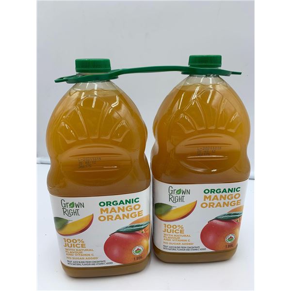 Grown Right Organic Mango Orange Juice (2 x 1.89L)