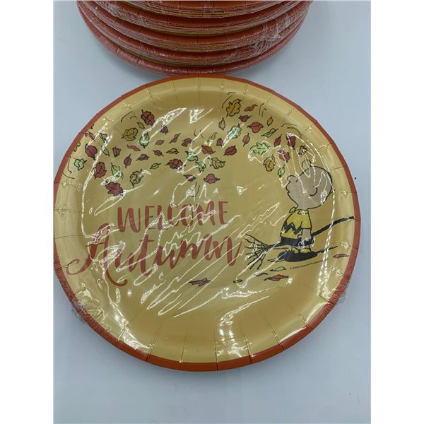 Autumn Peanuts Collection Disposable Paper Plates