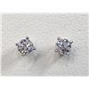 Image 1 : 14K White Gold Diamonds(0.3Ct,I1-I3,F-G) Unisex Cast Stud Earrings (~weight 0.51g), Made in Canada, 