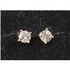 Image 2 : 14K White Gold Diamonds(0.3Ct,I1-I3,F-G) Unisex Cast Stud Earrings (~weight 0.51g), Made in Canada, 