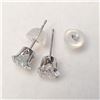 Image 3 : 10K White Gold Moissanites(1.52ct) Lady'S Cast Stud Earrings (~weight 0.72g), Made in Canada, Apprai