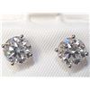 Image 1 : 14K White Gold Moissanites(1.5ct) Stud Earrings (~weight 1.02g), Made in Canada, Appraised Retail $1