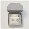 Image 6 : 14K White Gold Moissanites(1.5ct) Stud Earrings (~weight 1.02g), Made in Canada, Appraised Retail $1