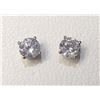 Image 1 : 14K White Gold Diamonds(0.8Ct,Si1-Si2,H-I) Stud Earrings (~weight 0.82g), Made in Canada, Appraised 