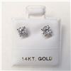 Image 4 : 14K White Gold Diamonds(0.8Ct,Si1-Si2,H-I) Stud Earrings (~weight 0.82g), Made in Canada, Appraised 