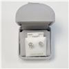 Image 7 : 14K White Gold Diamonds(0.8Ct,Si1-Si2,H-I) Stud Earrings (~weight 0.82g), Made in Canada, Appraised 