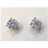 Image 1 : 14K White Gold Diamonds(0.5Ct,Si1-Si2,G-H) Unisex Cast Stud Earrings (~weight 0.5g), Made in Canada,