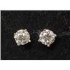 Image 2 : 14K White Gold Diamonds(0.5Ct,Si1-Si2,G-H) Unisex Cast Stud Earrings (~weight 0.5g), Made in Canada,