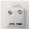 Image 4 : 14K White Gold Diamonds(0.5Ct,Si1-Si2,G-H) Unisex Cast Stud Earrings (~weight 0.5g), Made in Canada,