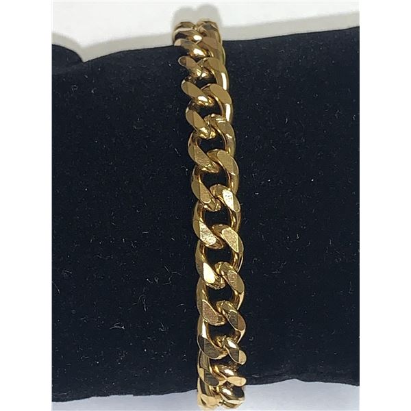 Heavy Cubana Golden Style Link Bracelet 16 cm length NEW