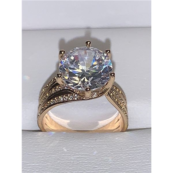 Vera Style 2.0 Carat Brilliant Cut Solitaire Ladies 14K G.P. Engagement ring size 7