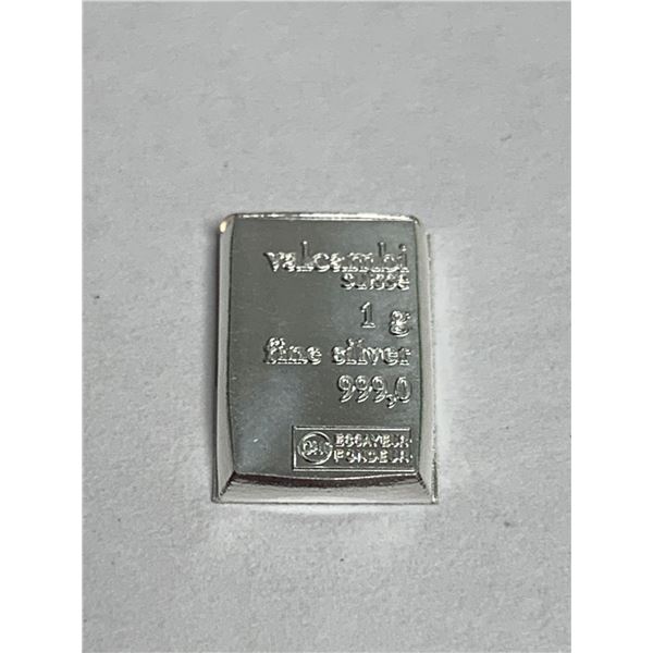 Valcambi Suisse .999 Pure Silver 1 Gram Wafer Bar