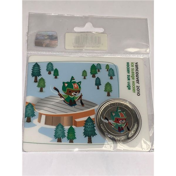 Canada Mint Issued - Vancouver 2010 OLYMPIC sledge Hockey collector $.50 Coin with certificate mint 
