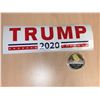 Image 1 : TRUMP FAN PACK with 2020 bumper sticker and commemorative Cased Coin -MAGA