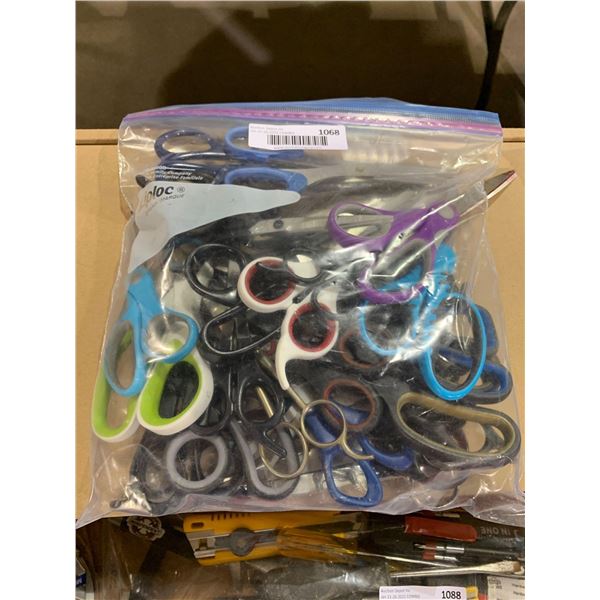 Large Ziplock Bag full of assorted scissors